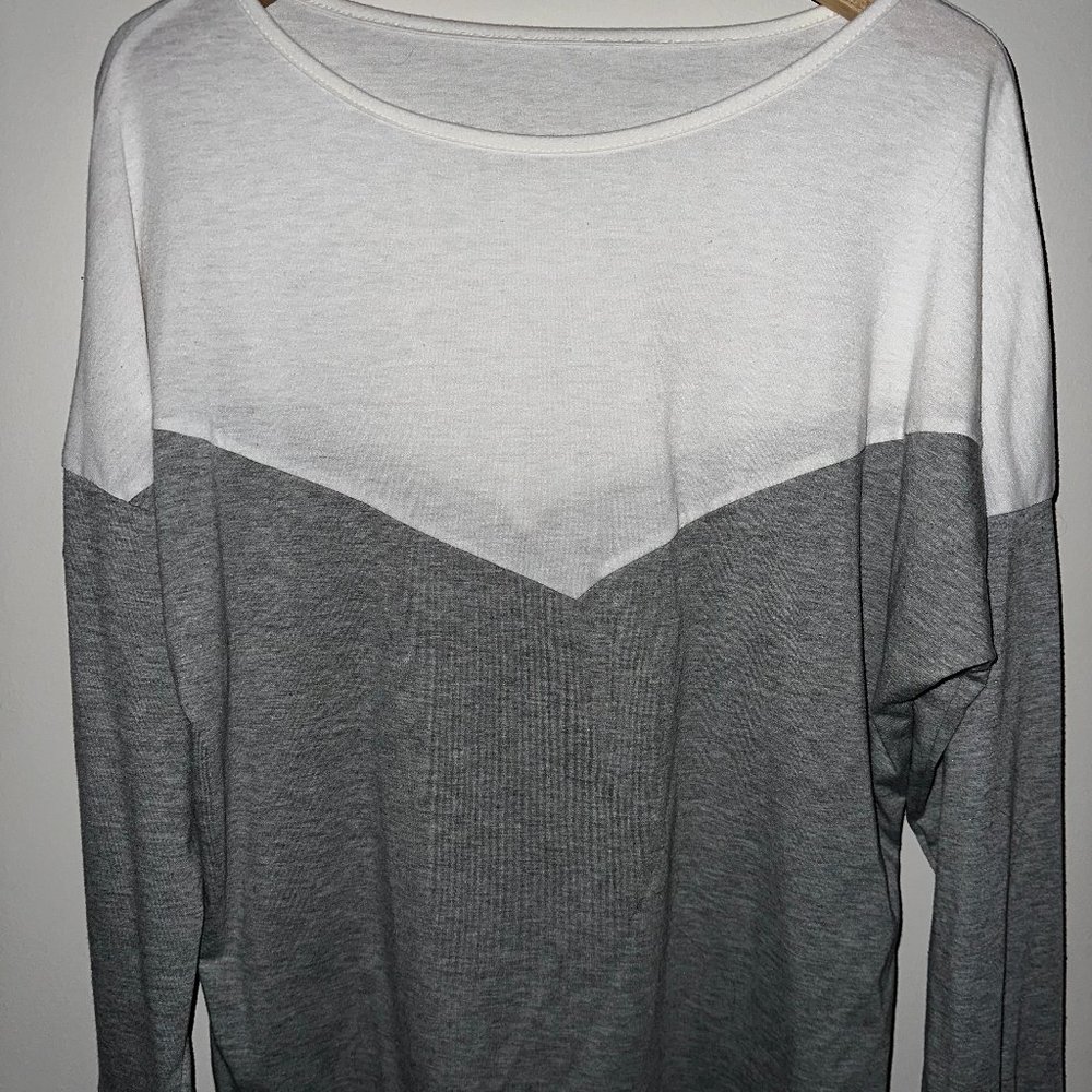 Split Colored Long Sleeve Shirt